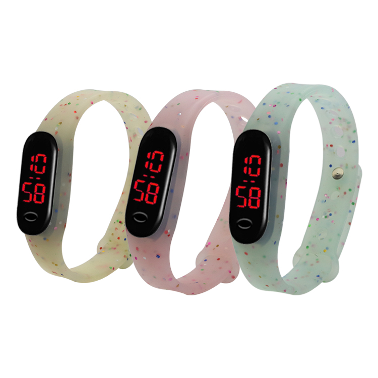 硅膠表帶，LED手環(huán)硅膠腕表帶，學生電子硅膠手表帶定制